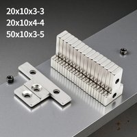 20x10x3-4 20x10x4-4 50x10x3-5mm Block Super Strong Neodymium Magnet with holes Powerful Magnetic NdfeB Permanent Refrigerator