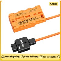 ZGCINE DT-NPF D-Tap to NPF Dummy Battery Braided Cable DC Coupler Accessory for Monitors/ LED Video Light/Transmitter Receiver
