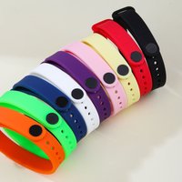 DIY Adjustable Buckle Silicone Bracelets Blank Hand Circle Wordless Recognition Tape Adult and Child Teams Wristband