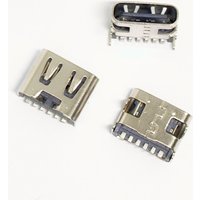 10-100PCS SMT USB 3.1 Type-C 6pin female connector Charging port Charging Socket Four feet plug