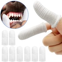 12/2pc Pet Two-finger Brushing Finger Cots Remove Tartar Cochlear Clean for Cat Dog Toothbrush Oral Care Finger Cover Pet Care
