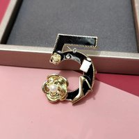 Enamel Number 5 Brooch Female Fashion Pin Coat Pin Skirt Skirt Brooches Jewelry