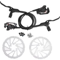 2Pcs Electric Bike Hydraulic Disc Brakes 4 Piston Front Rear Oil Pressure Disc Brake Set for Modification