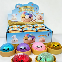 1pcs Colorful Glitter Dumpling Glitter Dumpling Squishy with Box Dumplings Sensory Squeeze Toy for Stress Relief Toys Gifts