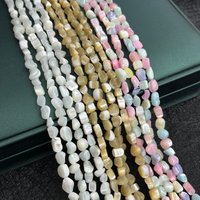 5-6mm Natural Freshwater Shell Beads Irregular Shape Semi-Finished Loose Beads DIY Jewelry Making Necklace Bracelet Accessories