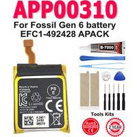 New Replacement APP00310 Battery For Fossil Gen 6 battery EFC1-492428 APACK 400mAh Bateria + Tools