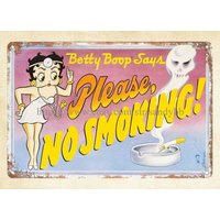 old reproductions for sale cute girl no smoking metal tin sign-Aluminum