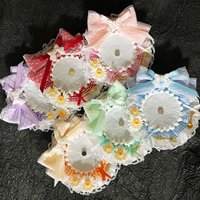 1 Piece, Cute and Artistic Bowknot Lace Round Badge Display Stand, 7 Colors, Multiple Accessories, Heavy-Duty Floral Design, Handmade DIY Finished Product, Anime Cartoon Character Badge Display, Ita