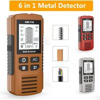 6 in 1 Wall Metal Detector LCD Display Electric Wall Scanner Sensor High Accuracy Wood Stud Find for AC Voltage Live Wire Cable