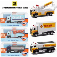 CCA 1:72 Road rescue Petrol stations Collection Racing Alloy Car Model Children's Toy Car Casting Pullback Function