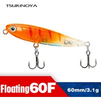 TSURINOYA Small Top Water Lure 60mm 3.1g Dog Pencil Floating Minnow Fishing Hard Bait DW64 Long Casting Trout Lures Hot Sale