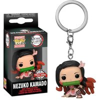 Funko Demon Slayer Nezuko Figure Keychain POP Toy Pendant Mini Doll Anime Peripheral Collectible Key Ring Gift for Fans