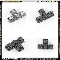 Hollow Keycaps Resin Light-transmitting Personalized Customized Keyboard Arrow Keys 4pcs Up Down Left Right Keys Cross Axis
