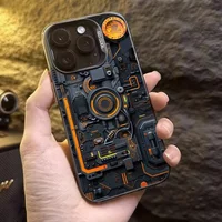 Cyberpunk Mechanical Circuit Tech Pattern Design Protective Cover for iPhone 17 16 15 14 13 12 11 16E Series Pro Max Plus