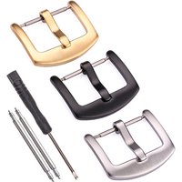 Edelstahl Uhren armband Schnalle Silber Gold Schwarz 16 18 20 22 24 mm Armband verschluss Zubehör