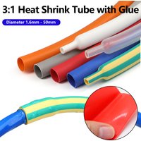 5Meters 3:1 Heat Shrink Tube With Glue Colorful 1.6-50mm Dual Wall Adhesive Lined Polyolefin Shrinkin Wrap Cable Protect Sleeve