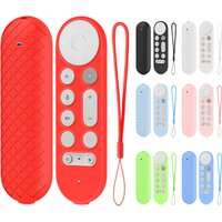 Silicone Remote Case with Lanyard TV Remote Control Case Remote Protective Case Remote Cover for Google TV Streamer 4K Remote