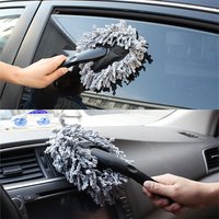 Car wash small wax mop, car windshield cleaning brush, car mop mini dust sweeping tool fiber