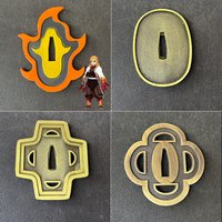 Japanese Anime Sword Tsuba Nice Fitting From Demon Slayer,ONE PIECE Katana Guard Allloy