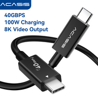 Acasis 40Gbps Thunderbolt 4 Cable 8K/60HZ PD 100W Intel Certified Cable for Macbook Pro