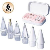Replacement Pencil Tips For Apple Pencil 1/2/3th Apple Pencil Pro 4/6 Pcs 2B Soft Nibs For iPad Pro Pencil 3 2 1 Stylus Fine Nib