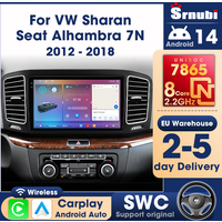 Srnubi Android Autoradio für VW Sharan 7N / Seat Alhambra II 2012 - 2018 Carplay QLED-Bildschirm DSP Stereo GPS-Navigation