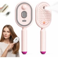 Electric Steam Brush for Hair, Electric Spray Air Cushion Comb for Women, Rechargeable Hair Brush with Water Spray