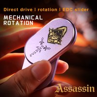 Fidget Toy EDC Decompression Slider Metal Push Spin Stress Relief Gadget for Adults Anxiety Relief Office Desk Toy Birthday Gift