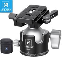 ARTCISE 46mm profil bas Double U Desin rotule avec levier de verrouillage pour appareil photo monopode DSLR caméscope télescope charge 25kg