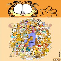55PCS Cartoon Anime Yellow Cat Funny Cute Stickers Diy Handbook Refrigerator Graffiti Stickers