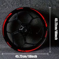 12pcs Sports Reflective Wheel Hub Sticker Set, 18-21 Inch Wheel Rim Sticker, Enhance Visibility and Style Motorcycle Decoration
