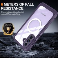 For Samsung Galaxy A57 A37 A17 A56 A36 A16 Magsafe Case Wireless Charging 360°Full Protection Transparent Mobiles Phones Case