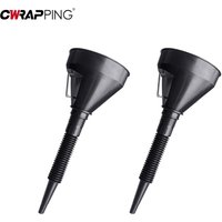 2Pcs Multi Functional Flexible Automotive Fuel Funnel Spill-Proof Refueling Oil Changing Tools with Wide Mouth Handle Car Tools