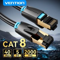 Vention Cat8 Ethernet-Kabel STTP 40 Gbit/s 2000 MHz Cat 8 RJ45 Netzwerk Lan Patchkabel für Router Modem Internet RJ 45 Ethernet-Kabel