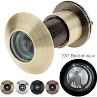 1 Piece Solid Brass 220 Degree Door Viewer Peephole HD Optical Glass Lens Peep Holes for 1.61inch to 2.08inch Door Thickness
