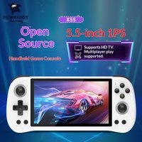 Powkiddy X55 Handheld Game Console 5.5 Inch Hd Screen Support Multiple Retro Emulators Psp Ps N64 Neogeo Gba For Game Lovers