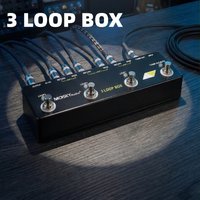Moskyaudio 3 Loop Box Guitar Effect Switcher Box, True Bypass Channel Selector Pedal with Tuner/Mute Function for Guitar/Bass