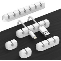 1/5pcs Cable Cord Wire Organizer Silicone USB Cable Winder Management Clips Self Adhesive For Mouse Keyboard Headset For IPhone