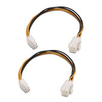 2pcs ATX 4 Pin Male to 8 Pin Female EPS Power Cable Cord Adapter PC Motherboard CPU Power Supply Line Extension Cable