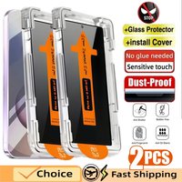 2PCS Privacy Tempered Glass Screen Protector With Auto Dust-Elimination For Samsung S26 S25 S24 S23 S22 S21 Ultra A52 A55 A51