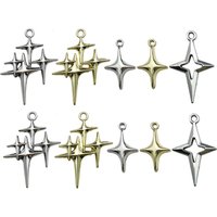 10pcs Vintage Four-pointed Star Charms Alloy Star Pendants for DIY Bracelets Necklaces Earrings Jewelry Making Accessories