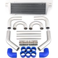 Universal Turbo Intercooler 450x180x65mm 2.5inch Aluminum Inlet Tube Fin Turbine Aluminum Pipe Piping Kit