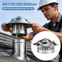 Durable 80/110/160/200mm Chimney Cap Stainles Steel Multifunctional Ventilation Ducts Roof Cover