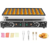 50-Hole Pancake Maker, Mini Pancake Pan Electric Maker Waffle Machine Nonstick Eggs Crepe Pan 50-300℃ Temp 5 min Time Control