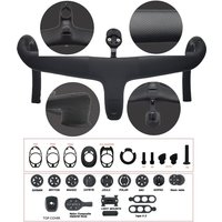 Per SL7 SL8 instradamento interno manubrio per bicicletta da strada T1000 carbonio integrato Cockpit Di2 manubrio in carboni