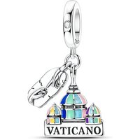 925 Sterling Silver Charms Bead CZ Zircon Vatican Architectural Dangle Fit Original Bracelet DIY Women Jewelry Gift
