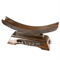 Stand Solid Wood Display Samurai Holder Stand Home Decor Craft