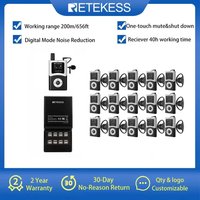 RETEKESS T130U UHF Tour Guide System Wireless Audio Guide Mic Radio Guide Transmitter Receivers for Tourism Conference Factory