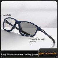 Color Changing Reading Glasses for Both Near and Far Use, Sports Dual Light Reading Glasses, Unisex Cycling Glasses
