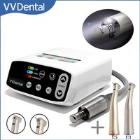 VVDental Electric Brushless LED Micro Motor Internal Spray Electric Motor High Brush 1:1/1:5 Fiber Optic Contra Angle Handpieces
